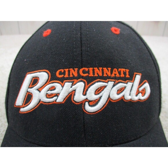 Cincinnati Bengals Hat Cap Strap Back One Size Black Orange NFL Football Mens - Picture 2 of 10